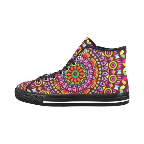 Men's Hightop Art Shoes Mandala