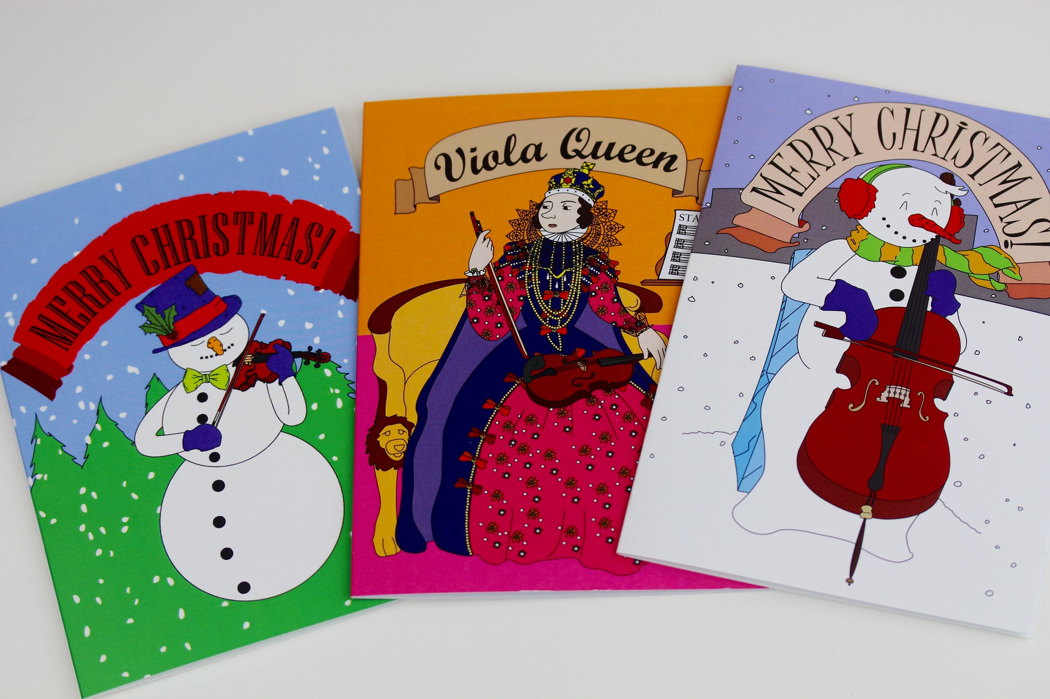 Merry Christmas Cellist, Merry Christmas Violinist, Viola Queen Card Gift Box