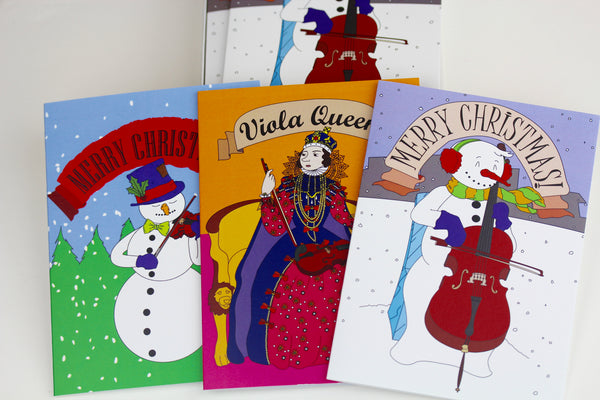 Merry Christmas Cellist, Merry Christmas Violinist, Viola Queen Card Gift Box